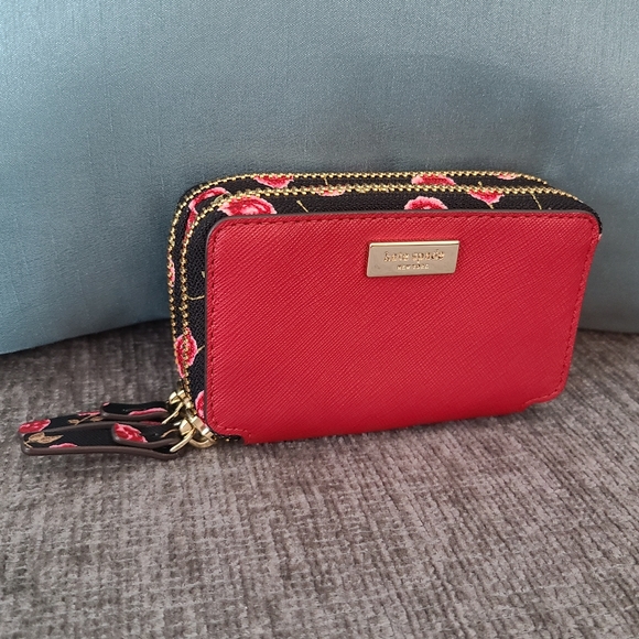 kate spade Handbags - Kate Spade Red/Floral Wallet